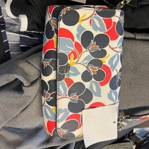 Kate Spade Red and Blue Geometric Clutch